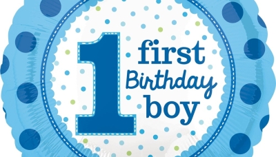  1-й День рождения мальчика (точки), Голубой